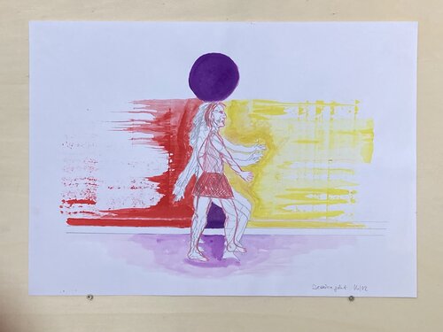 Jessica geht par Konstantin Rüchardt, Œuvre sur papier en vente sur Singulart
