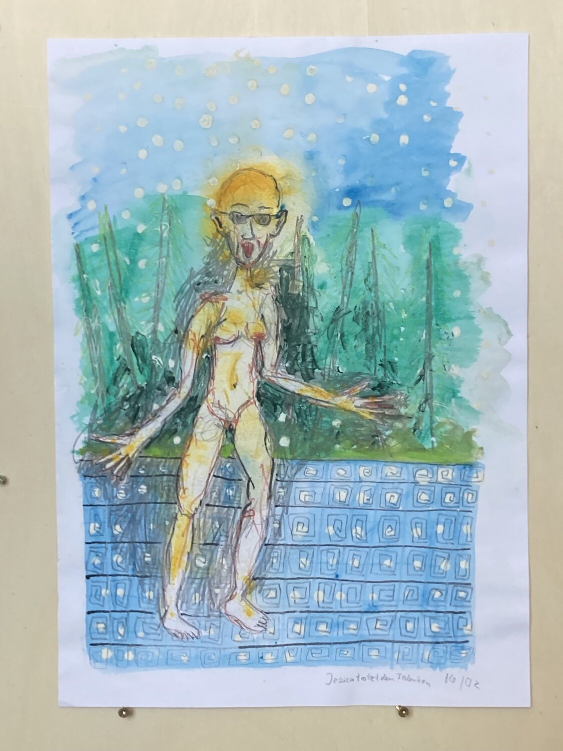Jessica trotzt den Bedenken Konstantin Rüchardt Werk auf Papier zu verkaufen