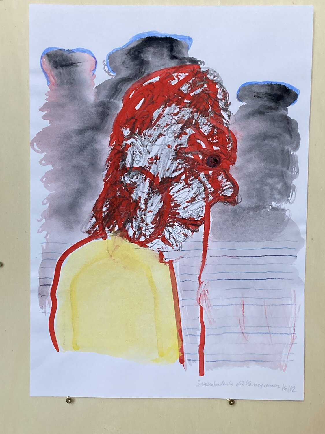 Jessica bedenkt die Konsequenzen Konstantin Rüchardt Werk auf Papier zu verkaufen