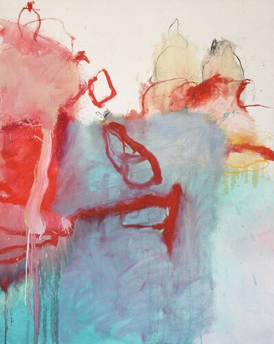 Red boat and red flag, Venice van Guus Van Enckevort, Schilderij te koop op Singulart