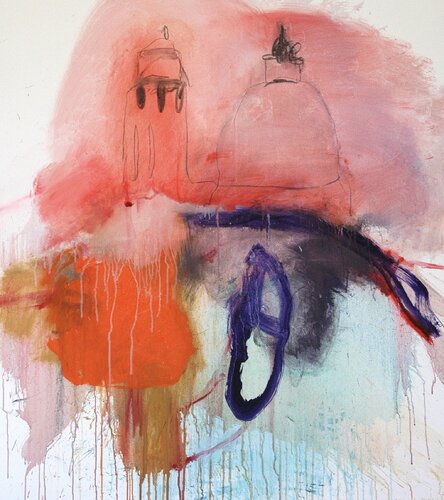 Purple boat, Venice van Guus Van Enckevort, Schilderij te koop op Singulart