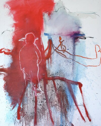 White man with hat, Venice van Guus Van Enckevort, Schilderij te koop op Singulart