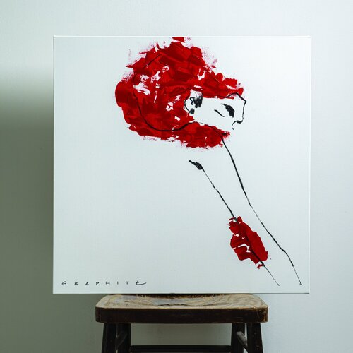 ASPIRARE CUORE par Cecilia Bellini Graphite, Peinture en vente sur Singulart