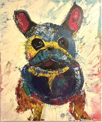 "Baxter" Franzözische Bulldogge von Sascha Rodriguez-Thillet, Malerei kaufen auf Singulart