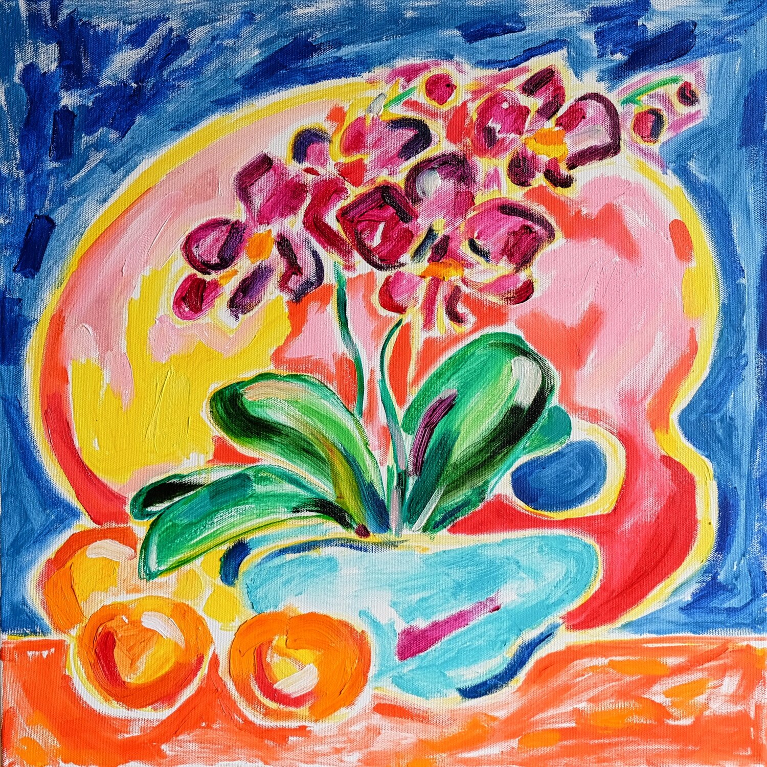 Moth Orchid and Palette Tamara Jare Origineel schilderij te koop