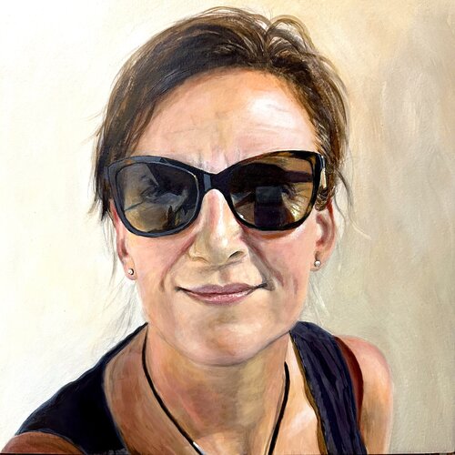 Sonnenbrillenporträt by Berbel Beseke Art, Other Media for Sale on Singulart