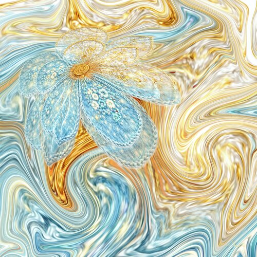 Manifestación de la flor de Lina Yakobi, Digital a la venta en Singulart