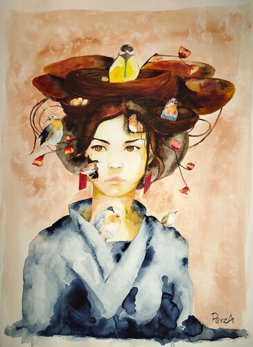 The Keeper of Birds by Pawel Rzaniak, Painting for Sale on Singulart