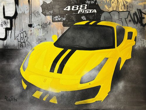 FERRARI 488 PISTA di F1RST POP, Pittura in vendita su Singulart