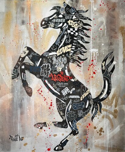 IL CAVALLINO RAMPANTE di F1RST POP, Pittura in vendita su Singulart