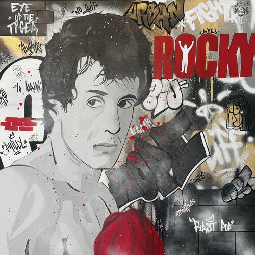 THE TIGER’S ASCENT: ROCKY LEGACY di F1RST POP, Pittura in vendita su Singulart