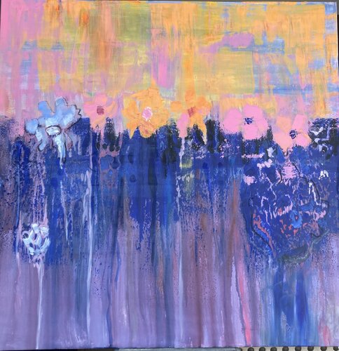 Flores llorando de MARIA SANCHO ANDREU, Pintura a la venta en Singulart