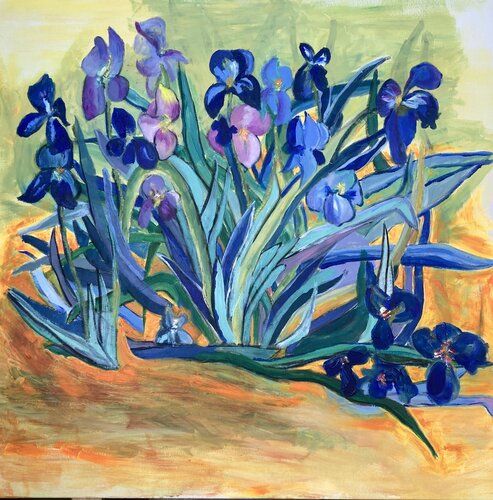Lirios azules von MARIA SANCHO ANDREU, Malerei kaufen auf Singulart