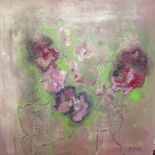 Flores rosas de MARIA SANCHO ANDREU, Pintura a la venta en Singulart