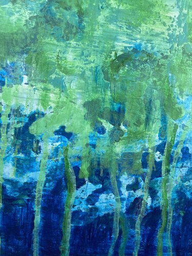 Árboles en el lago de MARIA SANCHO ANDREU, Pintura a la venta en Singulart