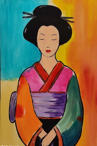 Geisha by vincenzo raimondo, Painting for Sale on Singulart