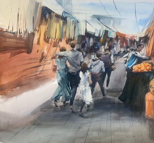 EN EL MERCADO by Javier Zorrilla, Painting for Sale on Singulart