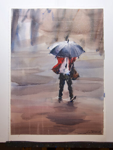 BAJO LA LLUVIA by Javier Zorrilla, Painting for Sale on Singulart