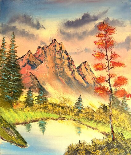 "Atardecer en las Montañas Rocosas" by Arturas Smalenskas, Painting for Sale on Singulart