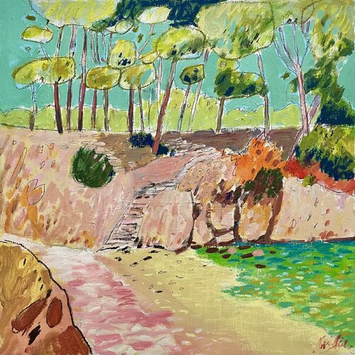 Punta Negra Beach, Mallorca de Adrian Elgie, Pintura a la venta en Singulart
