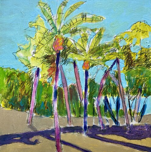 Santa Ponca Trees. par Adrian Elgie, Peinture en vente sur Singulart