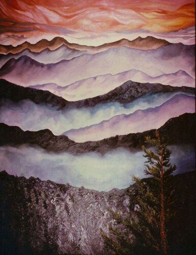 On the Way to Eagle Peak van Harriet Zabusky-Zand, Schilderij te koop op Singulart