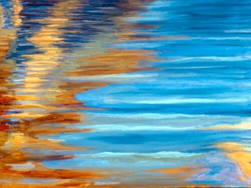 Faith Like  Flowing Water von Harriet Zabusky-Zand, Malerei kaufen auf Singulart