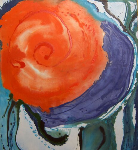 Whirling Orange di Harriet Zabusky-Zand, Pittura in vendita su Singulart