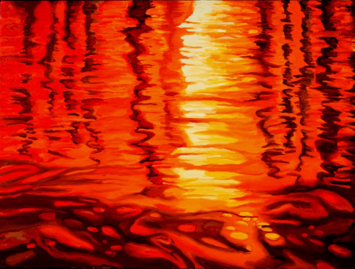 Sunset On the Golden Isles Harriet Zabusky-Zand Dipinto originale in vendita