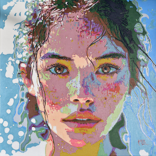 Captivating Gaze van Michel Lheureux, Schilderij te koop op Singulart