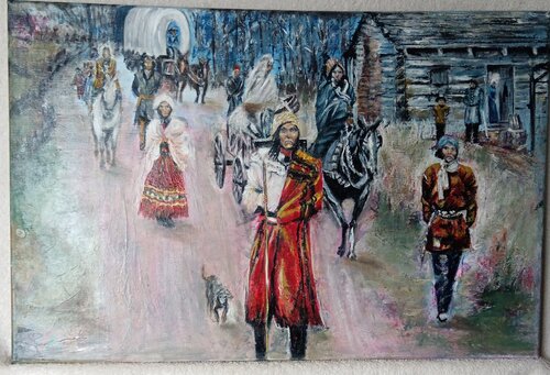 Exode Indienne by Patricia Touzis, Painting for Sale on Singulart