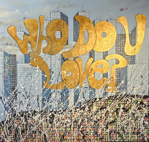 Who do U love ? von Rafael de Tours - Bichon, Malerei kaufen auf Singulart
