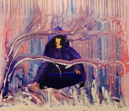 She crossed the Valley of Lights de Rafael de Tours - Bichon, Pintura a la venta en Singulart