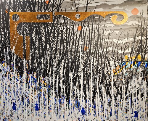 Pèlerinage en pays Cathare, Aguilar réinventé von Rafael de Tours - Bichon, Malerei kaufen auf Singulart