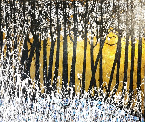 Dark Forest, 7 ravens von Rafael de Tours - Bichon, Malerei kaufen auf Singulart