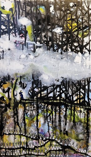 Pèlerines et orbes blancs en Centre Bretagne, épisode 2 de Rafael de Tours - Bichon, Pintura a la venta en Singulart