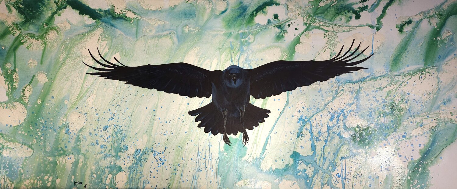 Totem du corbeau, renaissance Rafael de Tours - Bichon