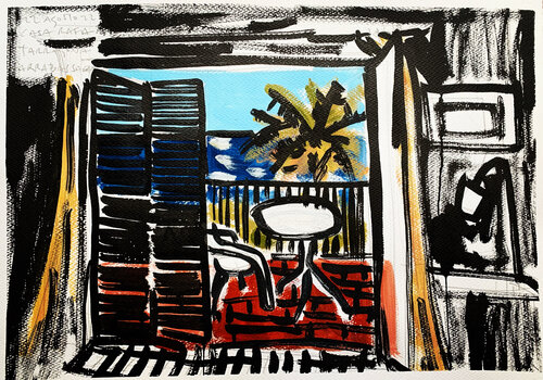 TERRAZA CON VISTAS AL MAR by Jose Luis Benitez Segura, Painting for Sale on Singulart