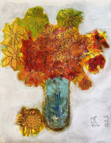 GIRASOLES van Jose Luis Benitez Segura, Schilderij te koop op Singulart