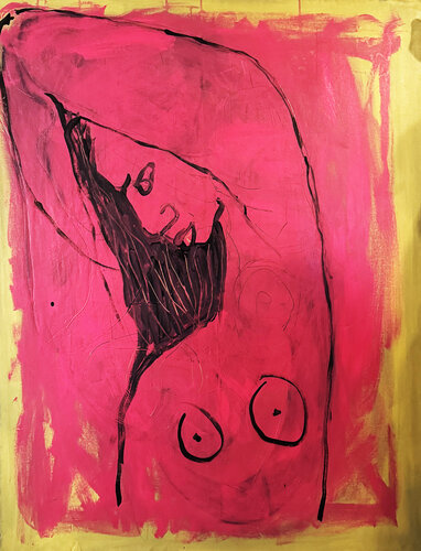 FIGURA EN ROSA van Jose Luis Benitez Segura, Schilderij te koop op Singulart