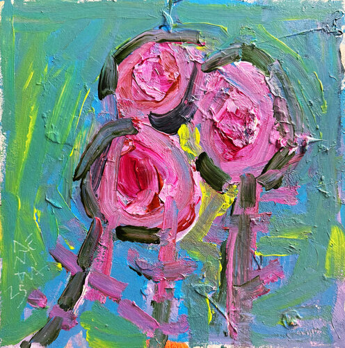 FLORES ROSAS par Jose Luis Benitez Segura, Peinture en vente sur Singulart
