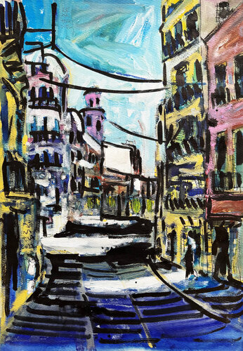 CALLE MAYOR DE TARRAGONA by Jose Luis Benitez Segura, Work on Paper for Sale on Singulart