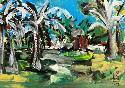 PALMERAS EN VIVEROS von Jose Luis Benitez Segura, Werk auf Papier kaufen auf Singulart