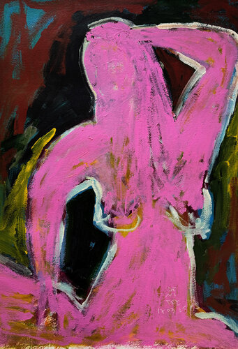 MUJER EN ROSA par Jose Luis Benitez Segura, Peinture en vente sur Singulart