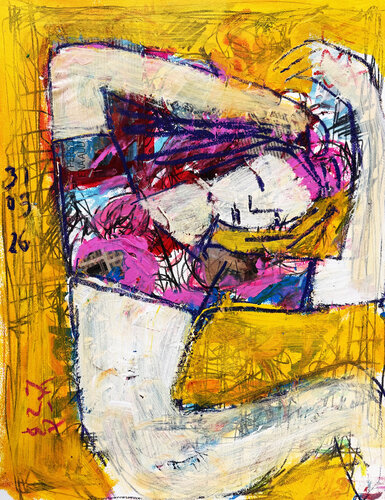 MUJER TUMBADA CON TOP di Jose Luis Benitez Segura, Pittura in vendita su Singulart