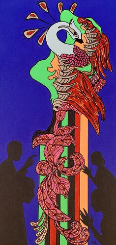 La Fenice e le ombre - Narrativa simbolica par Samanta Dolcetto, Peinture en vente sur Singulart