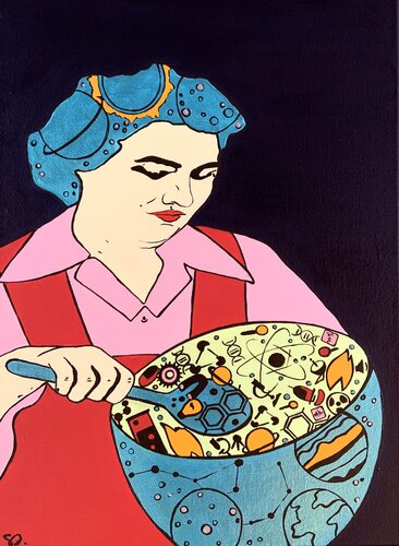 Donne nella scienza - Contributo femminile alla scienza e sull’empowerment von Samanta Dolcetto, Malerei kaufen auf Singulart