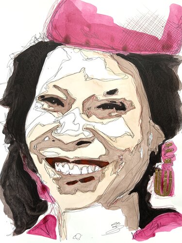 Whoopi Goldberg in Ghost - Oda Mae Brown Iconic Character Art by Samanta Dolcetto, Work on Paper for Sale on Singulart
