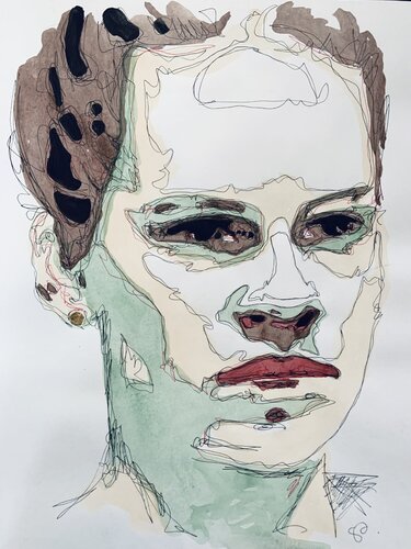 Hilary Swank in Million Dollar Baby - Boxing Movie Icon Portrait par Samanta Dolcetto, Œuvre sur papier en vente sur Singulart