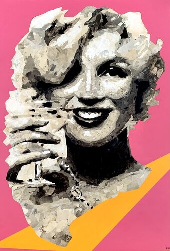 Marilyn Monroe: Pop Memories - Contemporary Collage von Samanta Dolcetto, Malerei kaufen auf Singulart